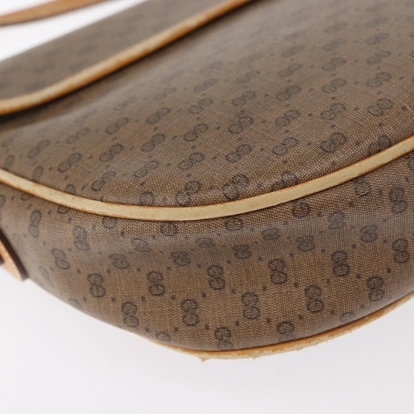 GUCCI Micro GG Supreme Shoulder Bag PVC Beige Gold 001 084 0930 Auth 163802