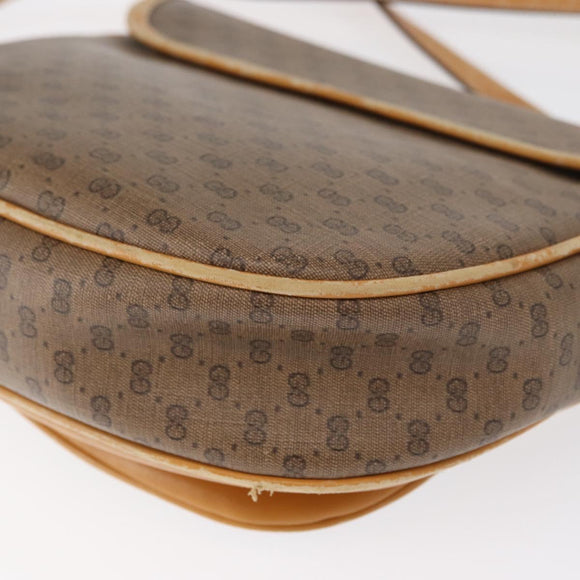 GUCCI Micro GG Supreme Shoulder Bag PVC Beige Gold 001 084 0930 Auth 163802