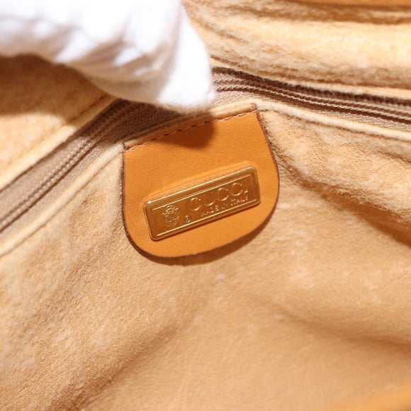 GUCCI Micro GG Supreme Shoulder Bag PVC Beige Gold 001 084 0930 Auth 163802