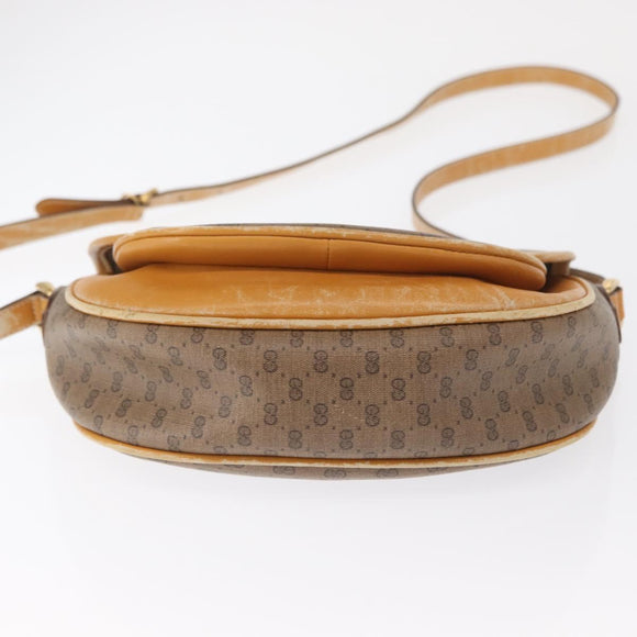 GUCCI Micro GG Supreme Shoulder Bag PVC Beige Gold 001 084 0930 Auth 163802