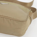PRADA Shoulder Bag Nylon Beige Silver Auth 163803-9