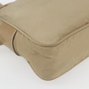 PRADA Shoulder Bag Nylon Beige Silver Auth 163803-16