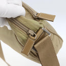 PRADA Shoulder Bag Nylon Beige Silver Auth 163803-10