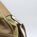 PRADA Shoulder Bag Nylon Beige Silver Auth 163803-11