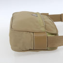 PRADA Shoulder Bag Nylon Beige Silver Auth 163803-4