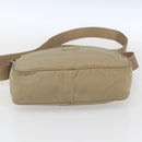 PRADA Shoulder Bag Nylon Beige Silver Auth 163803-5