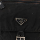 PRADA Shoulder Bag Nylon Black Silver Auth 163806-18
