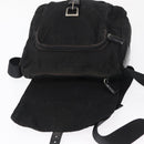 PRADA Shoulder Bag Nylon Black Silver Auth 163806-20