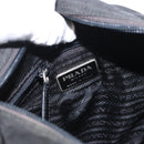 PRADA Shoulder Bag Nylon Black Silver Auth 163806-22
