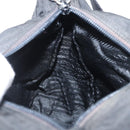 PRADA Shoulder Bag Nylon Black Silver Auth 163806-23