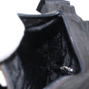 PRADA Shoulder Bag Nylon Black Silver Auth 163806-24