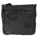PRADA Shoulder Bag Nylon Black Silver Auth 163806-2