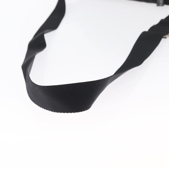 PRADA Shoulder Bag Nylon Black Silver Auth 163806