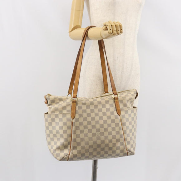LOUIS VUITTON Damier Azur Totally MM Tote Bag N51262 LV Auth 163809
