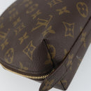 LOUIS VUITTON Monogram Trousse Demi Ronde Cosmetic Pouch M47520 LV Auth 163812-16