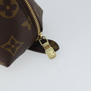 LOUIS VUITTON Monogram Trousse Demi Ronde Cosmetic Pouch M47520 LV Auth 163812-8