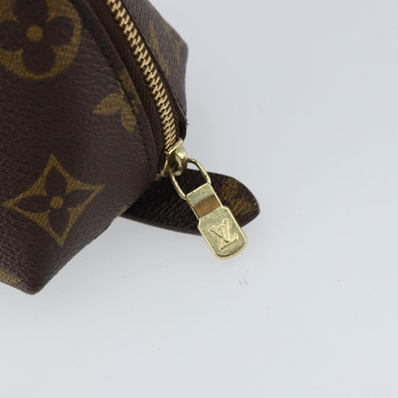 LOUIS VUITTON Monogram Trousse Demi Ronde Cosmetic Pouch M47520 LV Auth 163812