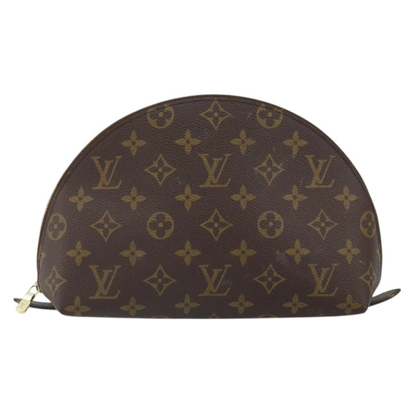 LOUIS VUITTON Monogram Trousse Demi Ronde Cosmetic Pouch M47520 LV Auth 163812