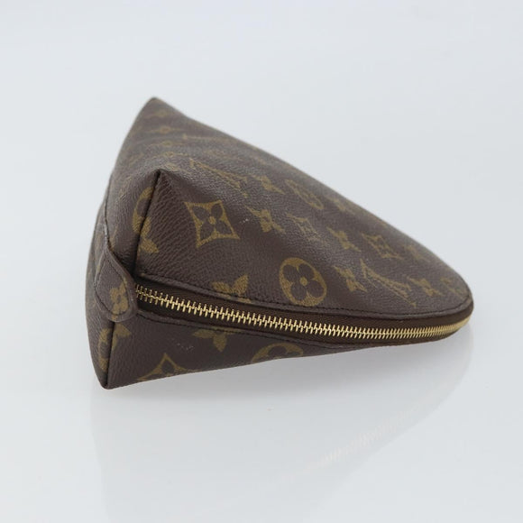LOUIS VUITTON Monogram Trousse Demi Ronde Cosmetic Pouch M47520 LV Auth 163812