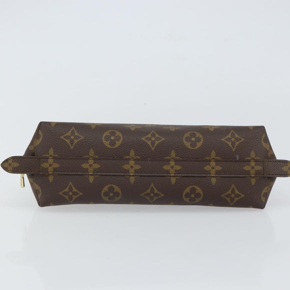 LOUIS VUITTON Monogram Trousse Demi Ronde Cosmetic Pouch M47520 LV Auth 163812
