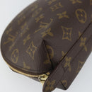LOUIS VUITTON Monogram Trousse Demi Ronde Cosmetic Pouch M47520 LV Auth 163812-14