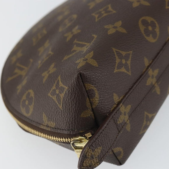 LOUIS VUITTON Monogram Trousse Demi Ronde Cosmetic Pouch M47520 LV Auth 163812