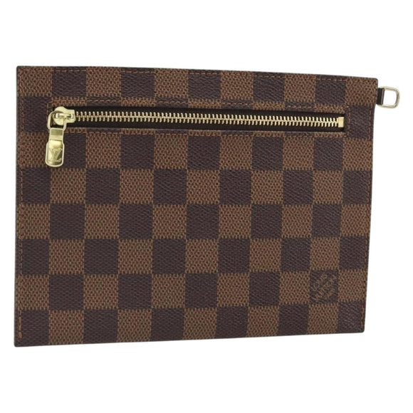 LOUIS VUITTON Damier Ebene Clifton Pouch N51149 LV Auth 163816