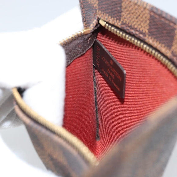 LOUIS VUITTON Damier Ebene Clifton Pouch N51149 LV Auth 163816