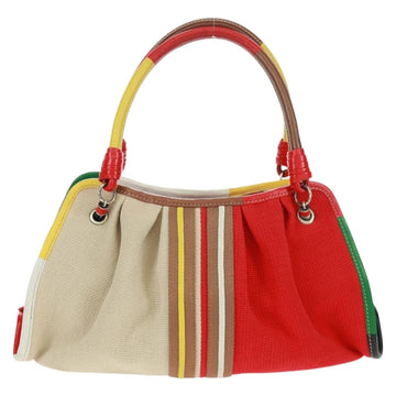 BOTTEGA VENETA Hand Bag Canvas Multicolor Silver Auth 163819V - 0