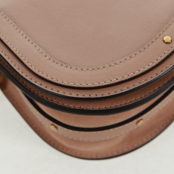 Chloe Nile Hand Bag Leather 2way Pink Gold Auth 163820V