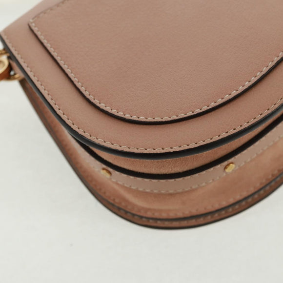 Chloe Nile Hand Bag Leather 2way Pink Gold Auth 163820V