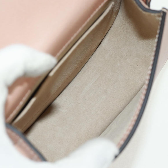 Chloe Nile Hand Bag Leather 2way Pink Gold Auth 163820V