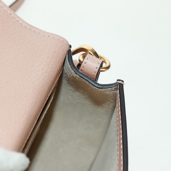 Chloe Nile Hand Bag Leather 2way Pink Gold Auth 163820V