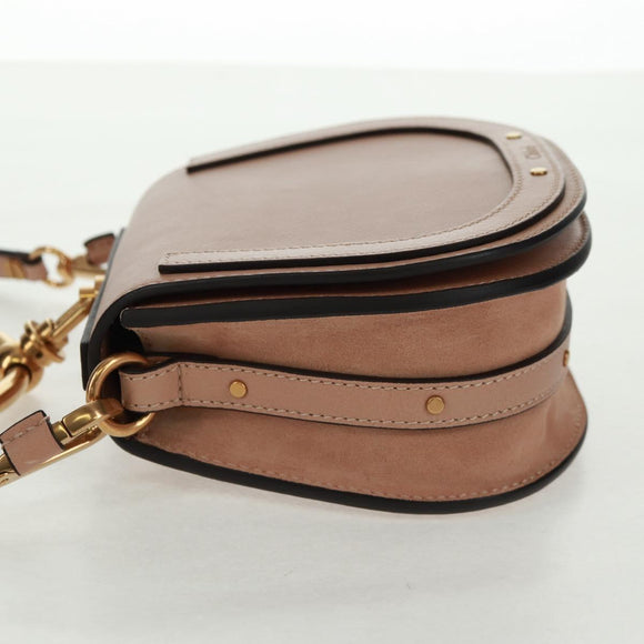 Chloe Nile Hand Bag Leather 2way Pink Gold Auth 163820V