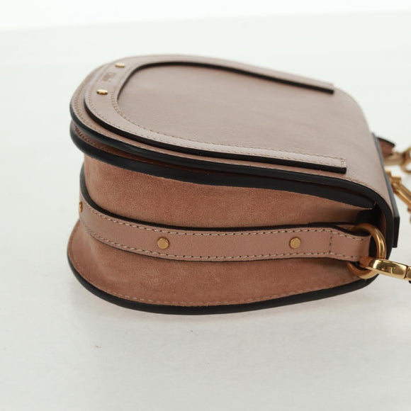 Chloe Nile Hand Bag Leather 2way Pink Gold Auth 163820V