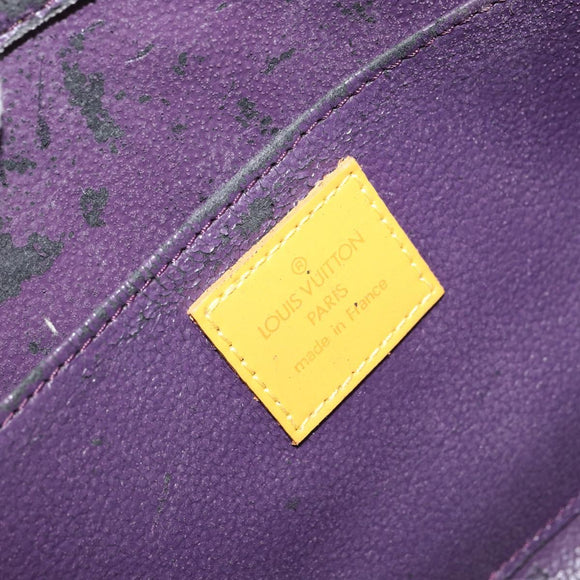 LOUIS VUITTON Epi Dauphine GM Pouch Yellow LV Auth 163821