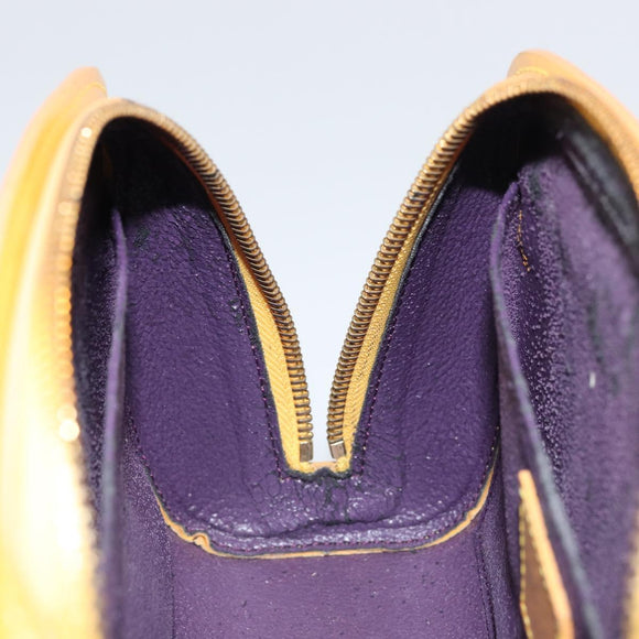 LOUIS VUITTON Epi Dauphine GM Pouch Yellow LV Auth 163821