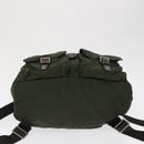 PRADA Backpack Nylon Green Silver Auth 163822-5