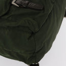 PRADA Backpack Nylon Green Silver Auth 163822-9