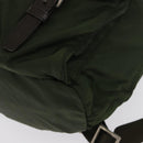 PRADA Backpack Nylon Green Silver Auth 163822-16