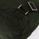 PRADA Backpack Nylon Green Silver Auth 163822-18