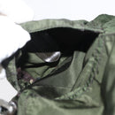 PRADA Backpack Nylon Green Silver Auth 163822-26