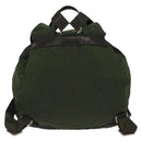 PRADA Backpack Nylon Green Silver Auth 163822-2