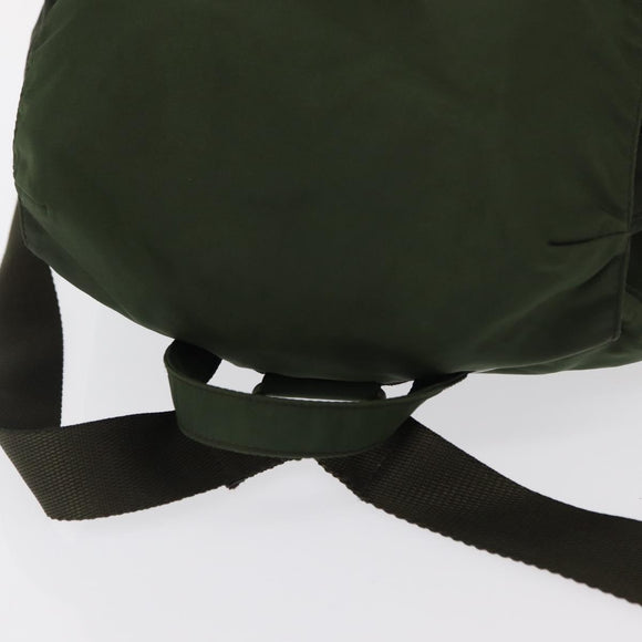 PRADA Backpack Nylon Green Silver Auth 163822