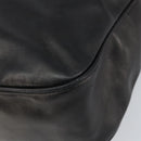 CELINE Circle Shoulder Bag Leather Black Gold Auth 163823-10