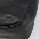 CELINE Circle Shoulder Bag Leather Black Gold Auth 163823-12