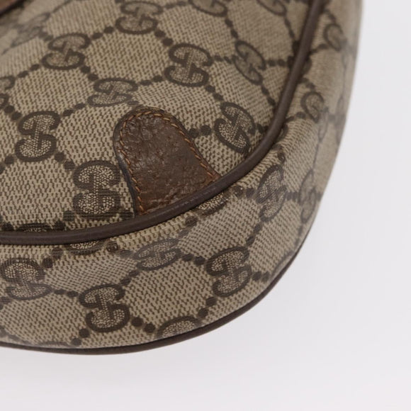 GUCCI GG Supreme Web Sherry Line Bag PVC Beige Gold 89 02 066 Auth 163825