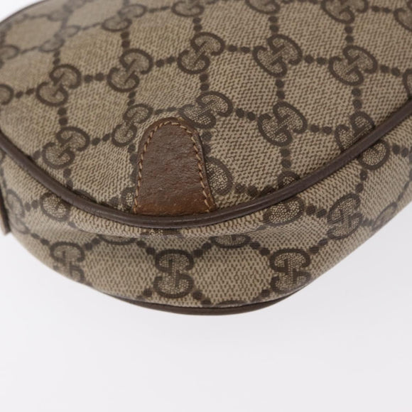 GUCCI GG Supreme Web Sherry Line Bag PVC Beige Gold 89 02 066 Auth 163825