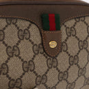 GUCCI GG Supreme Web Sherry Line Bag PVC Beige Gold 89 02 066 Auth 163825-15