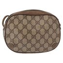 GUCCI GG Supreme Web Sherry Line Bag PVC Beige Gold 89 02 066 Auth 163825-3